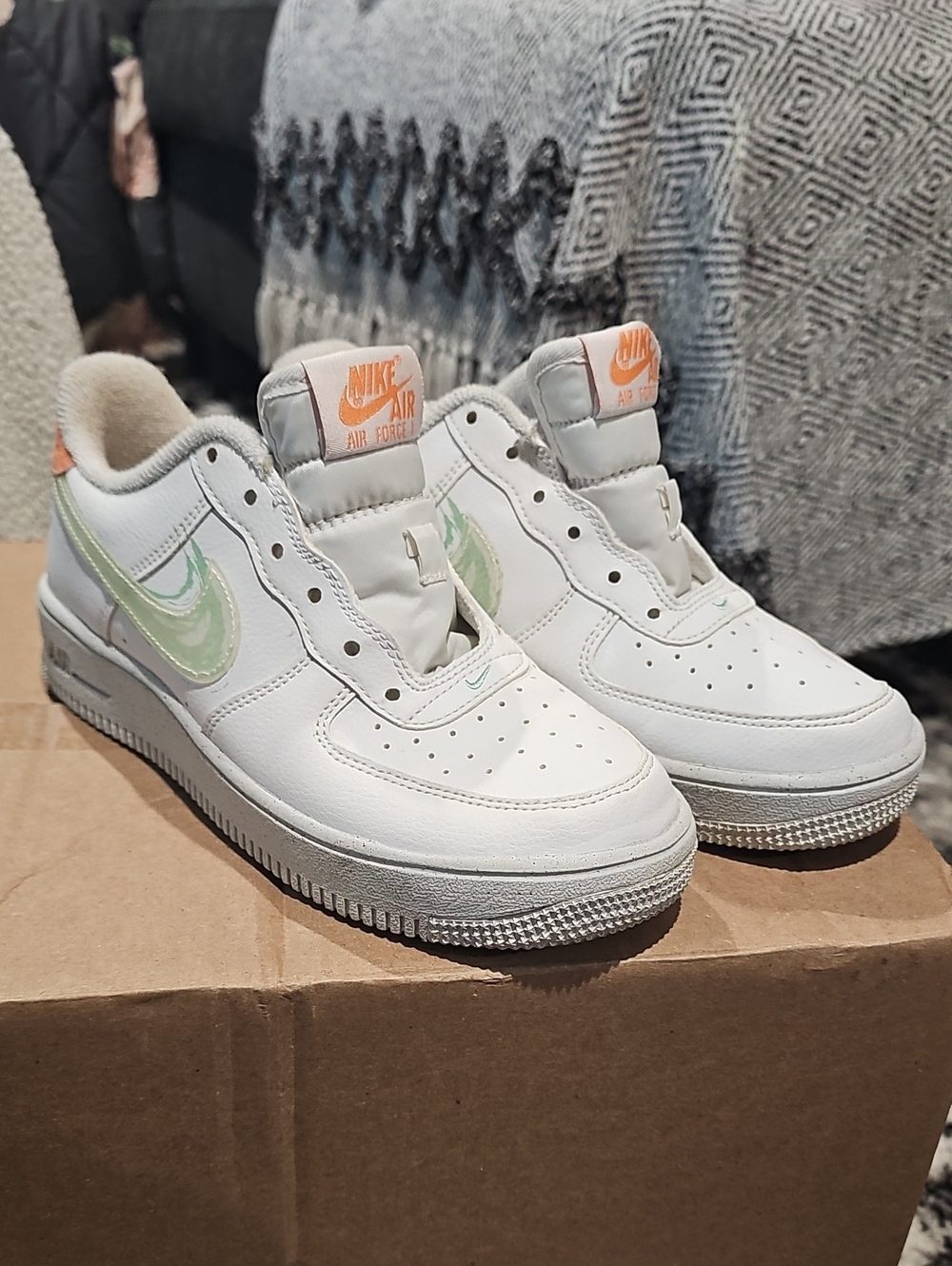 Nike Air Force 1 Crater GS Brushstroke 5.5 Y NO LACES